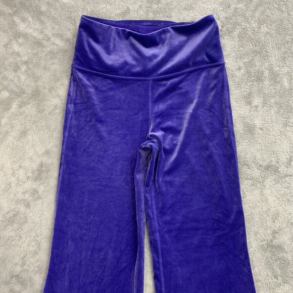 Athleta Pants Womens Small Purple Elation Velvet Flare Pull On Athleisure 29” - Picture 7 of 13